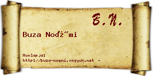 Buza Noémi névjegykártya